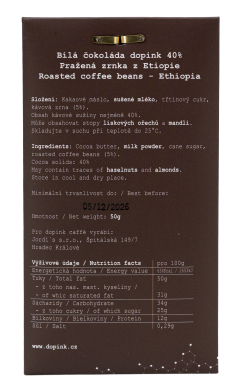 dopink čokoláda - Pražená káva 50 g