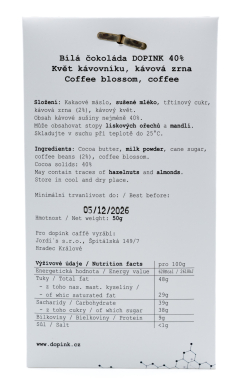 dopink čokoláda - Kávový květ 50 g